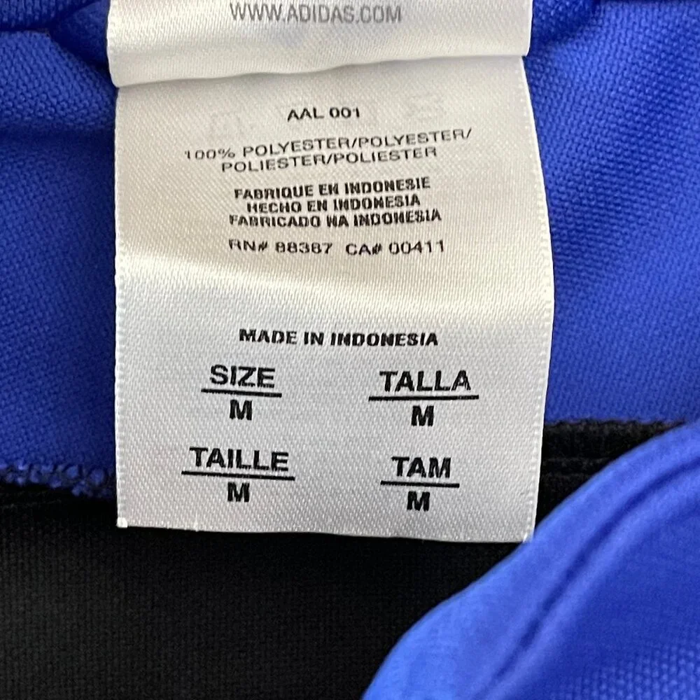 VTG adidas 3 Stripes Track Jacket Size Medium M Blue Black AAL001 Y2K